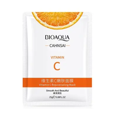Picture of BIOAQUA Vitamin C Rejuvenating Face Sheet Mask for Smooth and Beautiful Women Skin(Face)