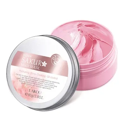 Picture of Laikou Japan Sakura Deep Cleansing Mud face pack Mask- 80G - Black Mask(Face)