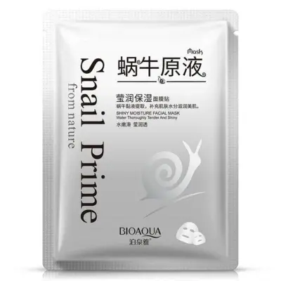 Picture of BIOAQUA Snail Extract Face Sheet Mask for Makeup- 30g(Face)