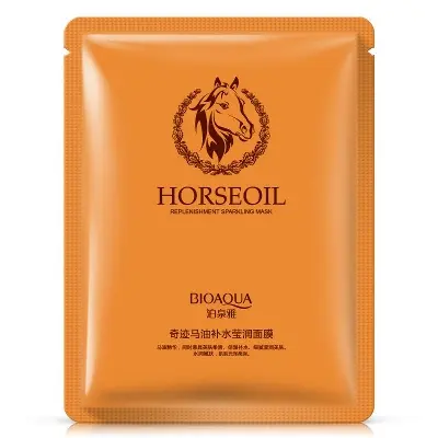 Picture of Bioaqua Moisturizing Horse Oil Face Sheet Mask- 30g(Face)