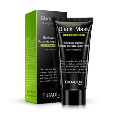 Picture of BIOAQUA Activated Blackhead Removal Bamboo Charcoal Black Facial Mask- 60g(Face)