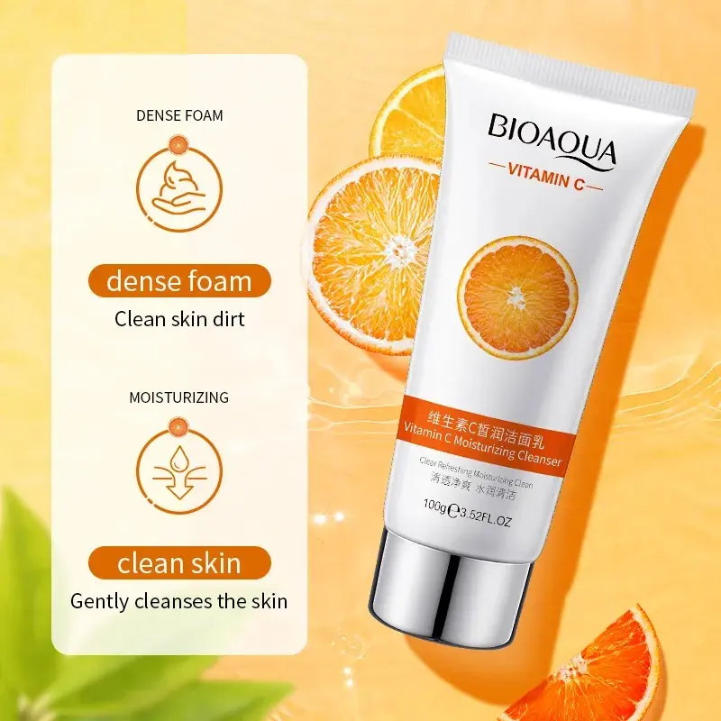 Picture of BIOAQUA Deep Cleansing Vitamin C Facial Foam Cleanser-100g(Vitamin C)