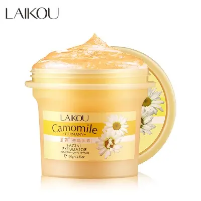 Picture of LAIKOU chamomile exfoliating scrub facial scrub gel 120g to dead skin cleaning pores moisturizing(Chamomile)