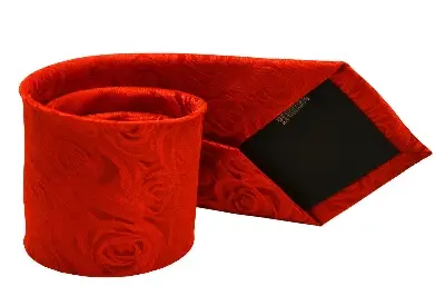 Picture of Rose Red Colour Professional Formal Tie for Men- 8cm(Red)
