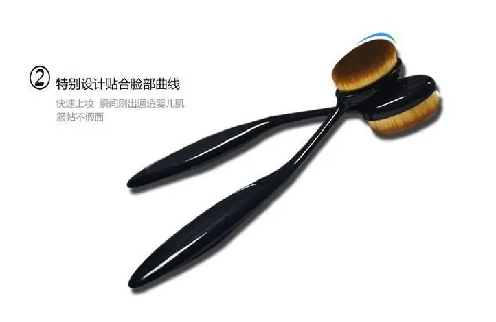 Picture of Foundation Brush Toothbrush Shape Makeup Brush Liquid Foundation BB Cream Brush(Black)