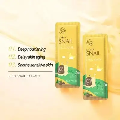Picture of LAIKOU 20 Pcs/Set Snail Sleeping Face Mask- 3g*20 Pieces(Snail)