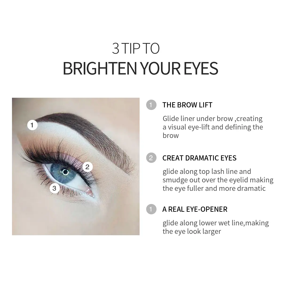 Picture of Waterproof & Long Lasting Makeup White Eyeliner- 1g(White)