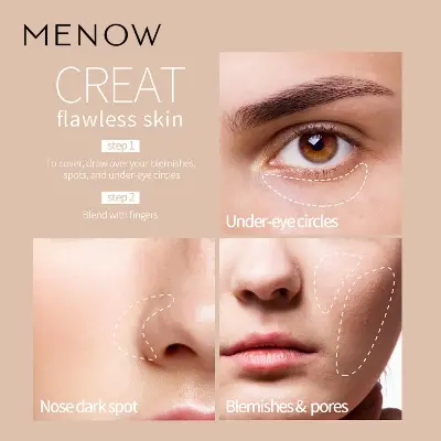 Picture of Menow Wonder Waterproof Concealer Full Coverage Makeup Concealer Pencil- 1 Piece(1)