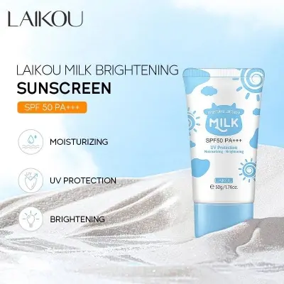 Picture of LAIKOU Moisturizing Milk UV Protected Long Lasting & Waterproof Sunscreen Cream- 50g(Milk)