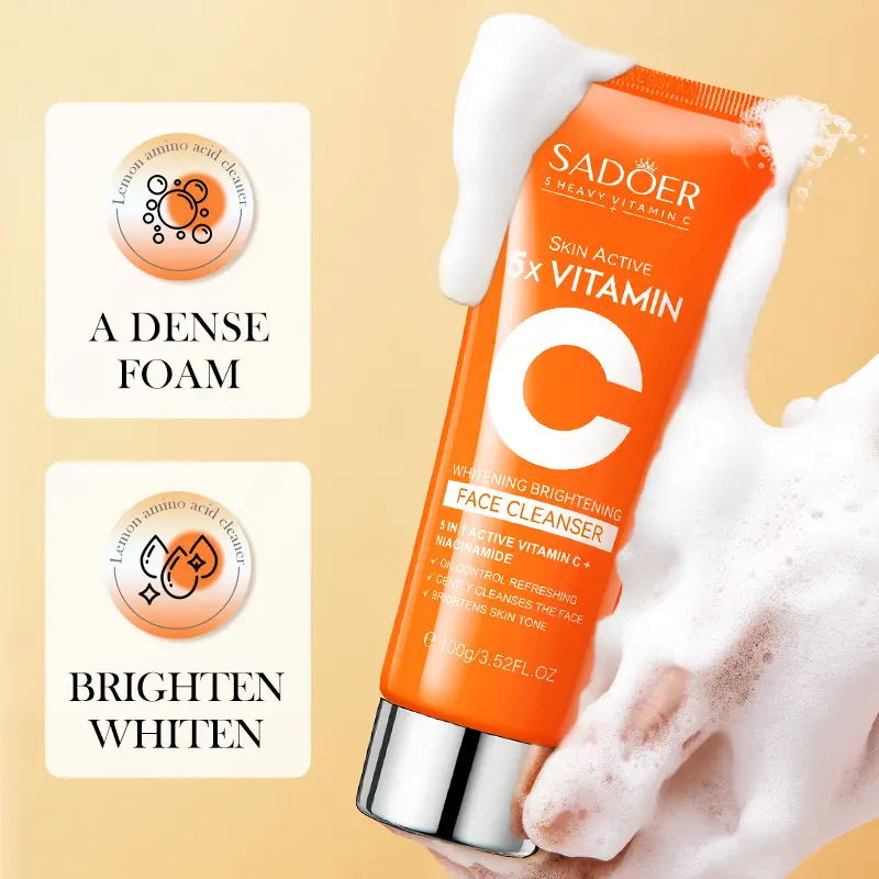 Picture of SADOER Skin Active 5X Vitamin C Brightening Face Cleanser- 100g(Multicolor)