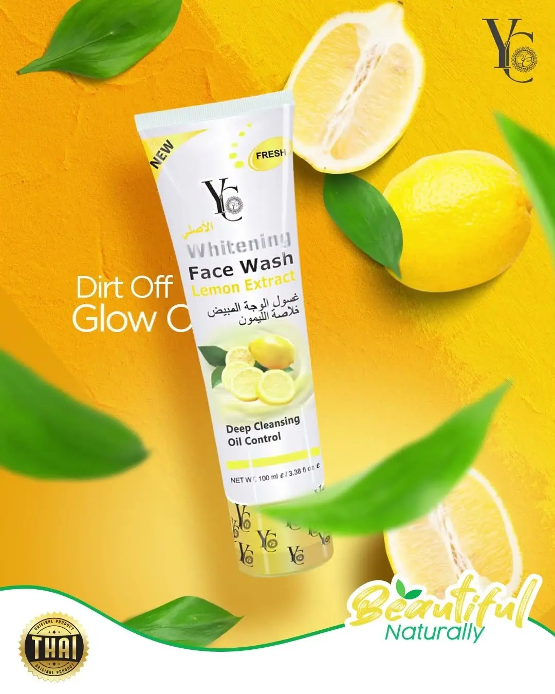 Picture of YC Whitaning Lemon Extracted Deep Cleansing Face Wash- 100ml(Lemon)