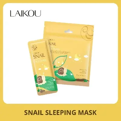 Picture of LAIKOU Moisturizing 15 Pcs/Set Snail Sleeping Face Mask- 3gX15 Pcs(Snail)