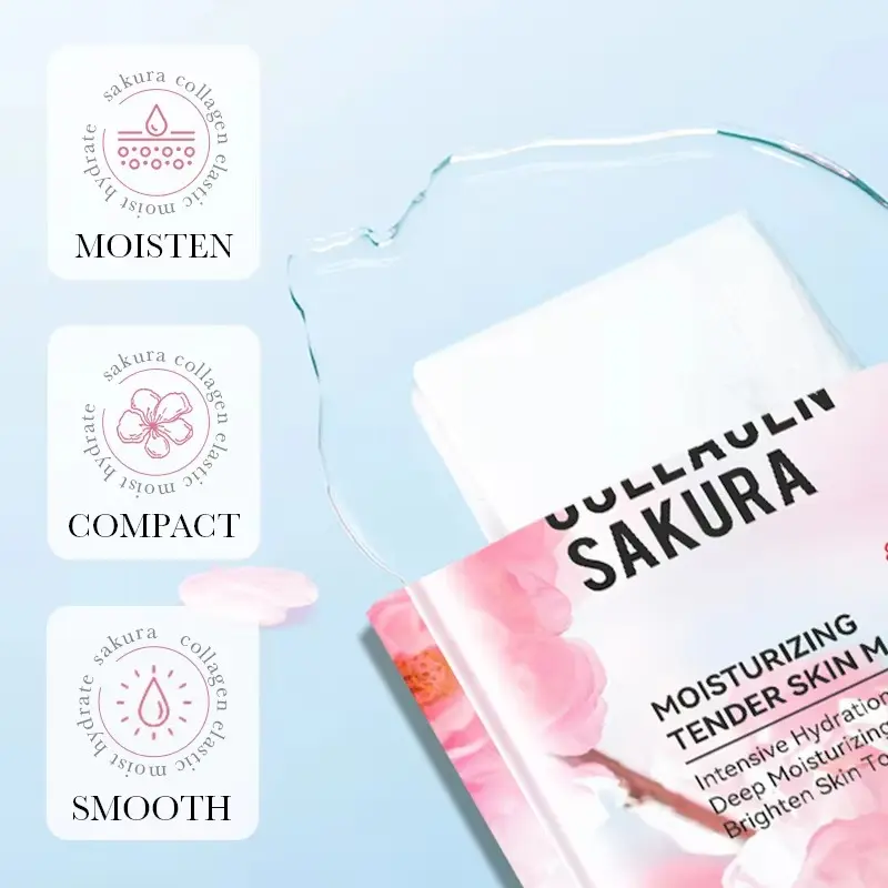Picture of SADOER Collagen Sakura Moisturizing Tender Skin Face Sheet Mask- 25g(COLLAGEN)