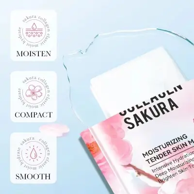 Picture of SADOER Collagen Sakura Moisturizing Tender Skin Face Sheet Mask- 25g(COLLAGEN)