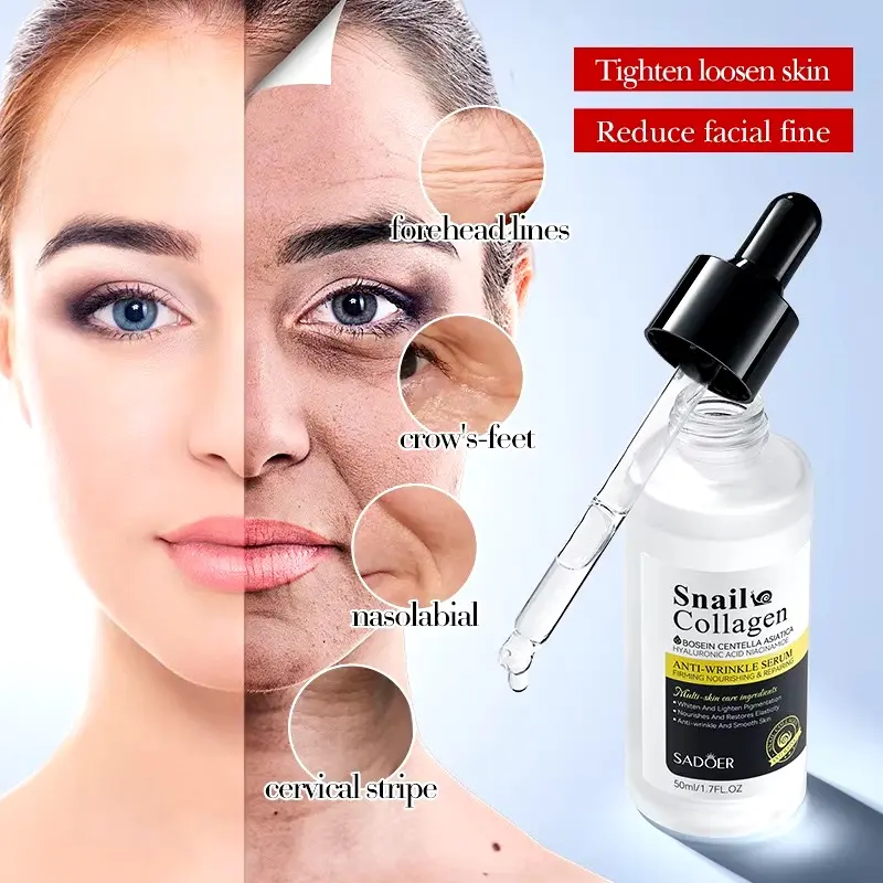 Picture of SADOER Snail Collagen Bosein Centella Asiatica Hyaluronic Acid Niacinamide Anti Wrinkle Serum- 50ml(Snail Collagen)
