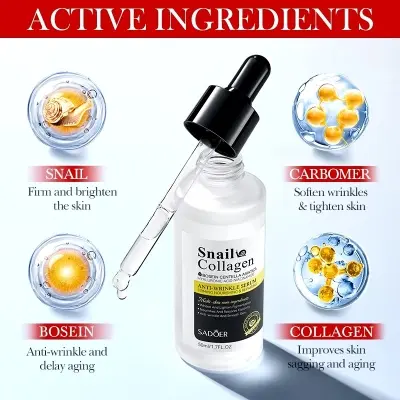 Picture of SADOER Snail Collagen Bosein Centella Asiatica Hyaluronic Acid Niacinamide Anti Wrinkle Serum- 50ml(Snail Collagen)
