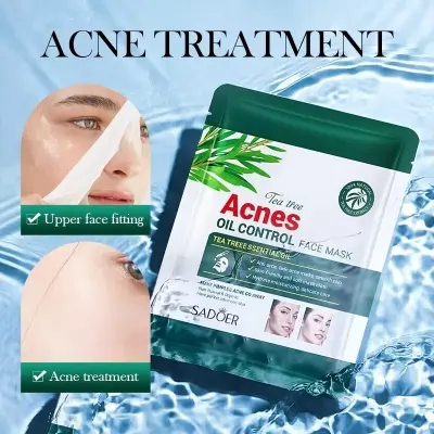 Picture of SADOER Tea Tree Acnes Oil Control Facial Sheet Mask- 25g(Tea Tree)