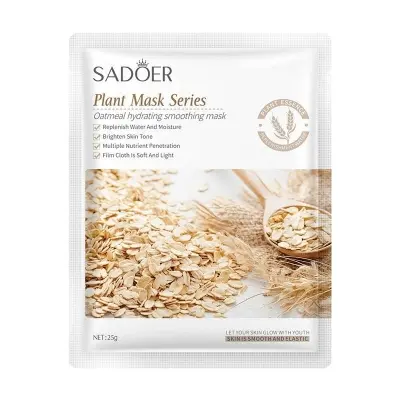 Picture of SADOER Oatmeal Hydrating Smoothing Face Sheet Mask- 25g(Oatmeal)