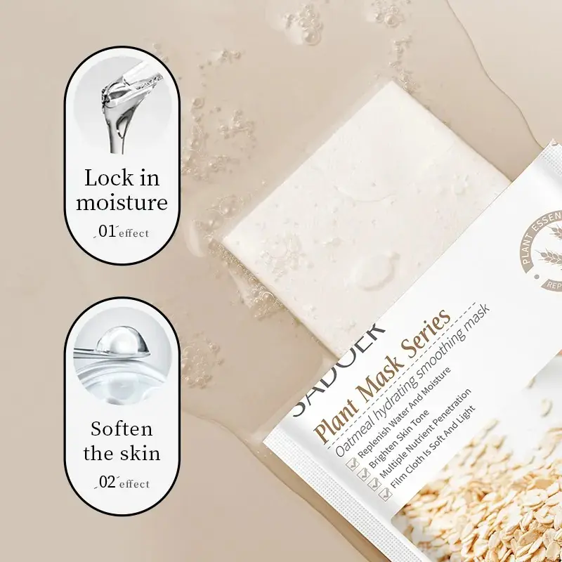 Picture of SADOER Oatmeal Hydrating Smoothing Face Sheet Mask- 25g(Oatmeal)