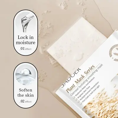 Picture of SADOER Oatmeal Hydrating Smoothing Face Sheet Mask- 25g(Oatmeal)