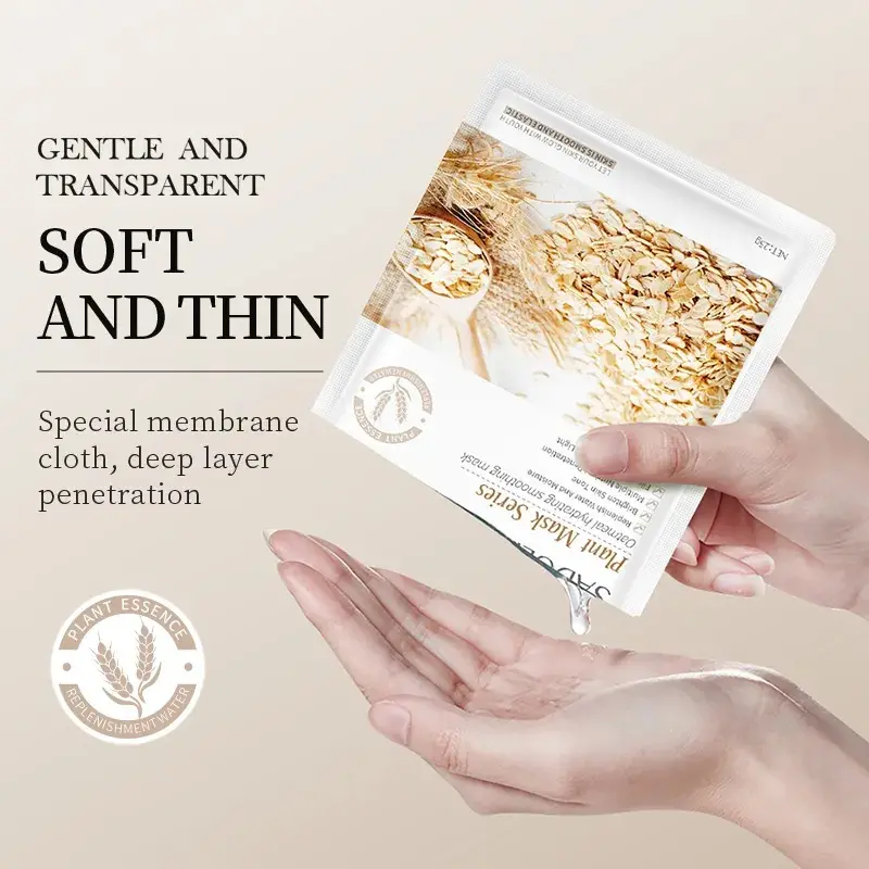 Picture of SADOER Oatmeal Hydrating Smoothing Face Sheet Mask- 25g(Oatmeal)