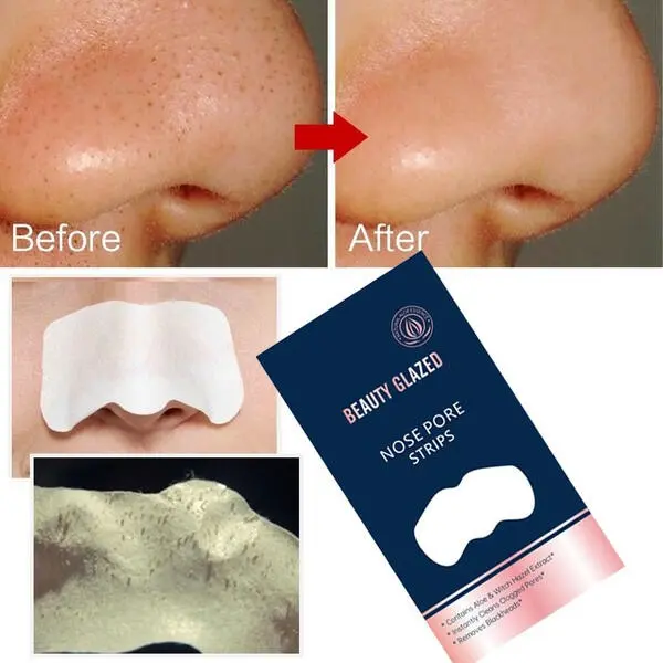 Picture of 10pcs Beauty Glazed Nose Pore Strips Blackhead Remover(10 Pcs)