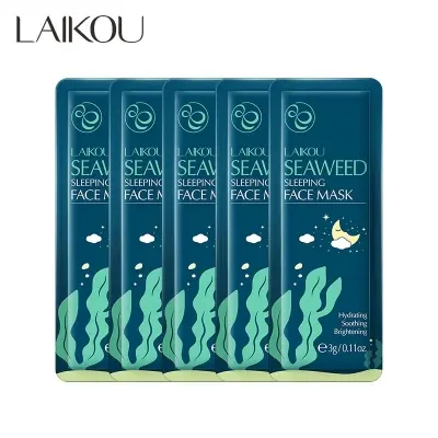 Picture of LAIKOU 5 Pcs/Set Seaweed Hydrating & Soothing Sleeping Mask- 3g/Each(Seaweed)