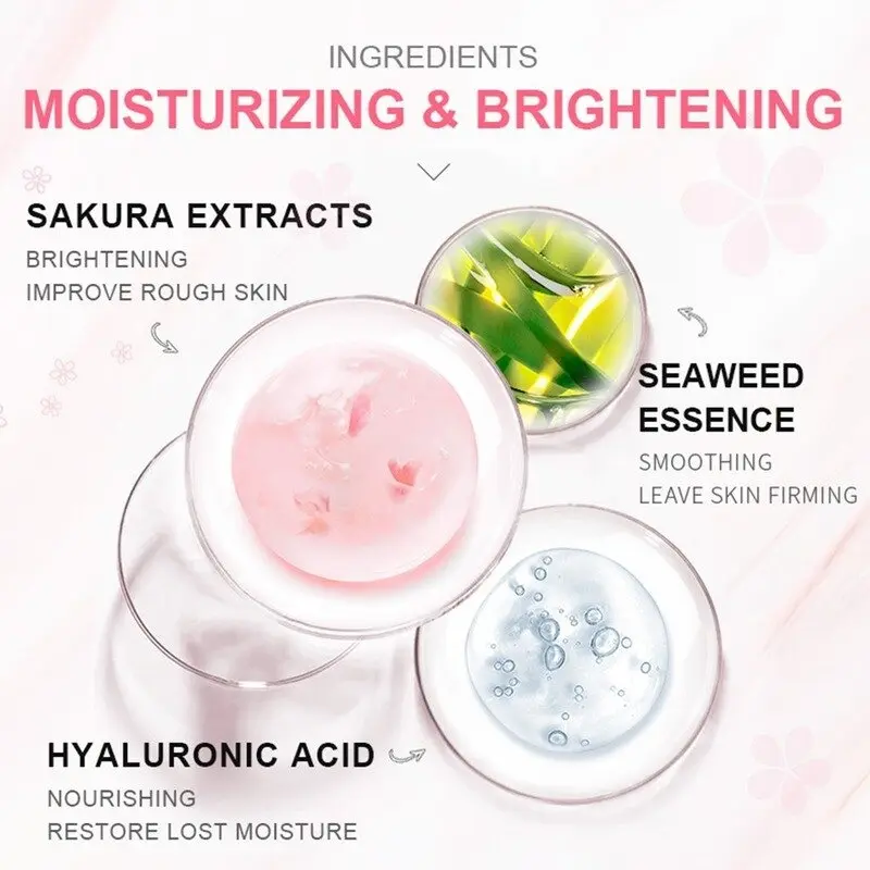 Picture of LAIKOU 5 Pcs/Set Sakura Moisturizing & Repairing Face Sleeping Mask- 3g/Each(Sakura)