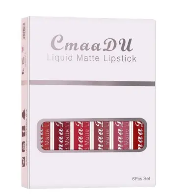 Picture of CmaaDu 6pcs/set Matte Velvet Non-Stick Cup Waterproof Liquid Long Lasting Lipstick - Lipstick Set(6)