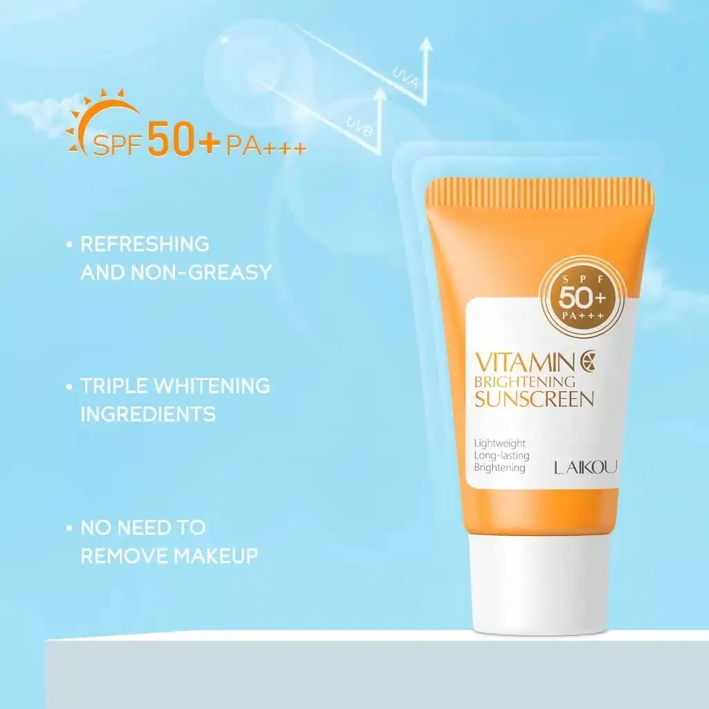 Picture of LAIKOU Vitamin C SPF 50+ PA+++ Waterproof Sunscreen- 30g(Vitamin C)