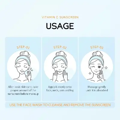Picture of LAIKOU Vitamin C SPF 50+ PA+++ Waterproof Sunscreen- 30g(Vitamin C)