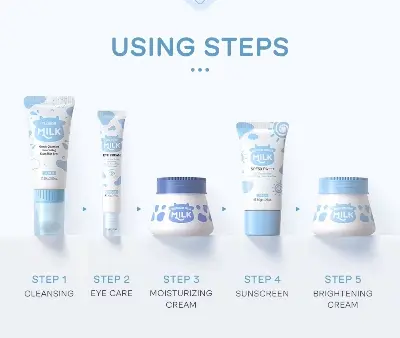 Picture of LAIKOU Milk Extracted 5 Pcs/Combo Skin Care Set- 260g(Milk)