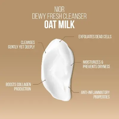 Picture of NIOR Dewy Fresh Oat Milk Cleanser- 100ml(Oat Milk)