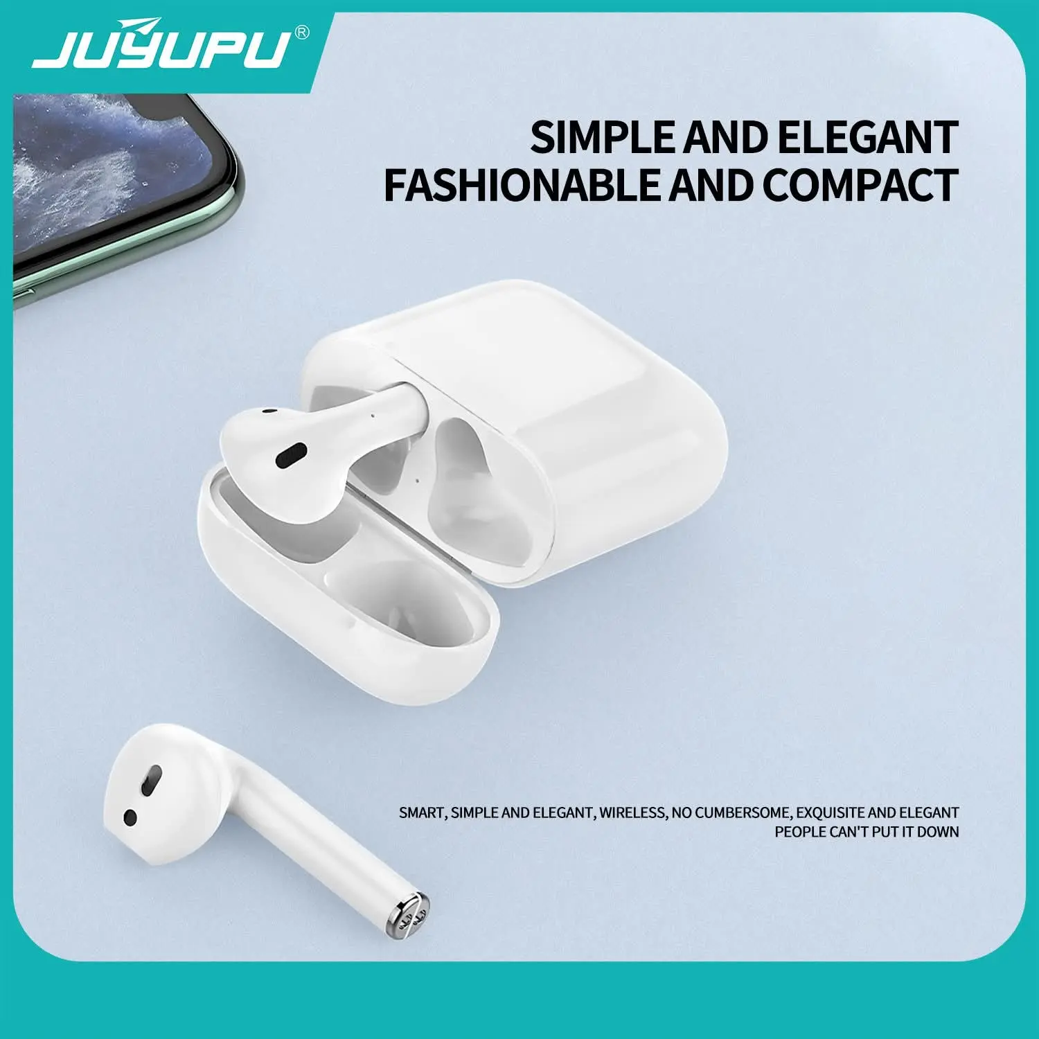 Picture of JUYUPU  M1 Earbuds_Airpods wireless TWS Earbuds - White_tws_earbuds,airpods(White)