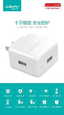 Picture of JUYUPU Q31 3.4A 1in 3 usb port 18watt Fast Charger Adapter For  SAMSUNG iphone OPPO Vivo Xiaomi Realme Oneplus Motorola Honor  Quick Charge adaptor 3.4A Q31 For iPhone Android(White)