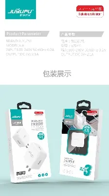 Picture of JUYUPU Q31 3.4A 1in 3 usb port 18watt Fast Charger Adapter For  SAMSUNG iphone OPPO Vivo Xiaomi Realme Oneplus Motorola Honor  Quick Charge adaptor 3.4A Q31 For iPhone Android(White)