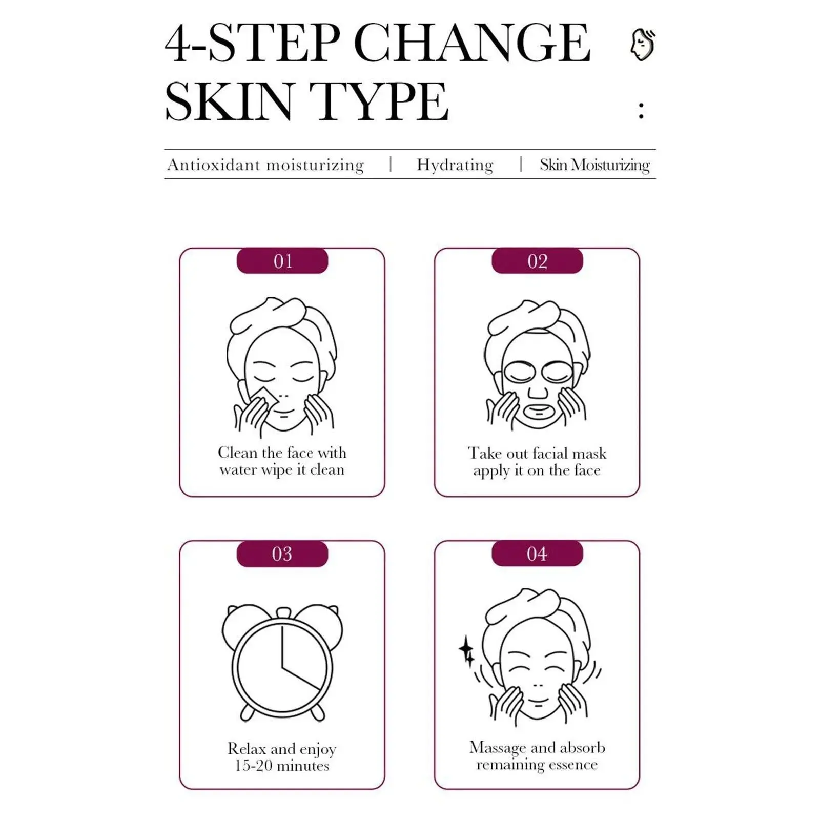 Picture of Bioaqua Grape Seed Antioxidant Hydrating Facial Sheet Mask- 25g(Grape Seed)