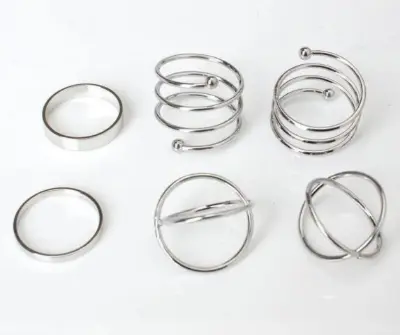Picture of 6 Pcs/Set Finger Ring Set Punk Knuckle Rings For Women'S Fashion - Finger Ring - Ring For Girls - Ring S