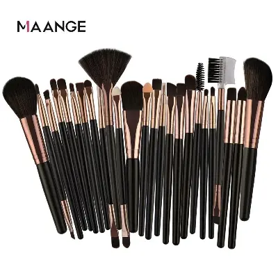 Picture of 25 Pcs/set Makeup Brushes Set Beauty Foundation Power Blush Eye Shadow Brow Lash Fan Lip Face Make Up Brushes for women's fashion