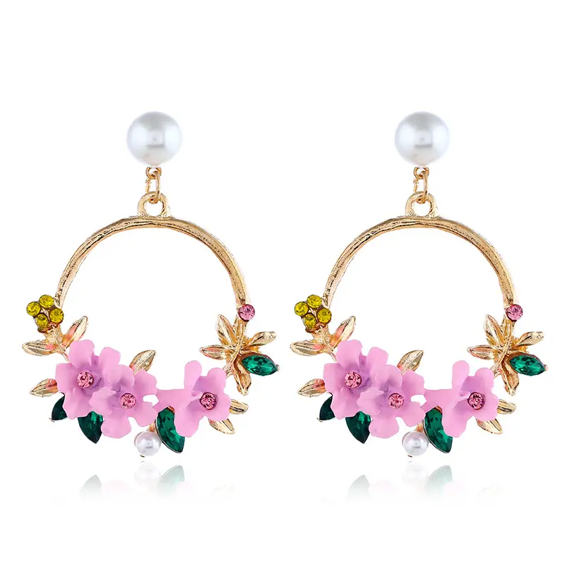 Picture of Fresh Flower pearl shaped trendy earring set for women's fashion - Kaner Dul - Kaner Dul