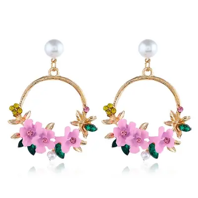 Picture of Fresh Flower pearl shaped trendy earring set for women's fashion - Kaner Dul - Kaner Dul