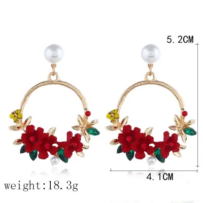 Picture of Fresh Flower pearl shaped trendy earring set for women's fashion - Kaner Dul - Kaner Dul