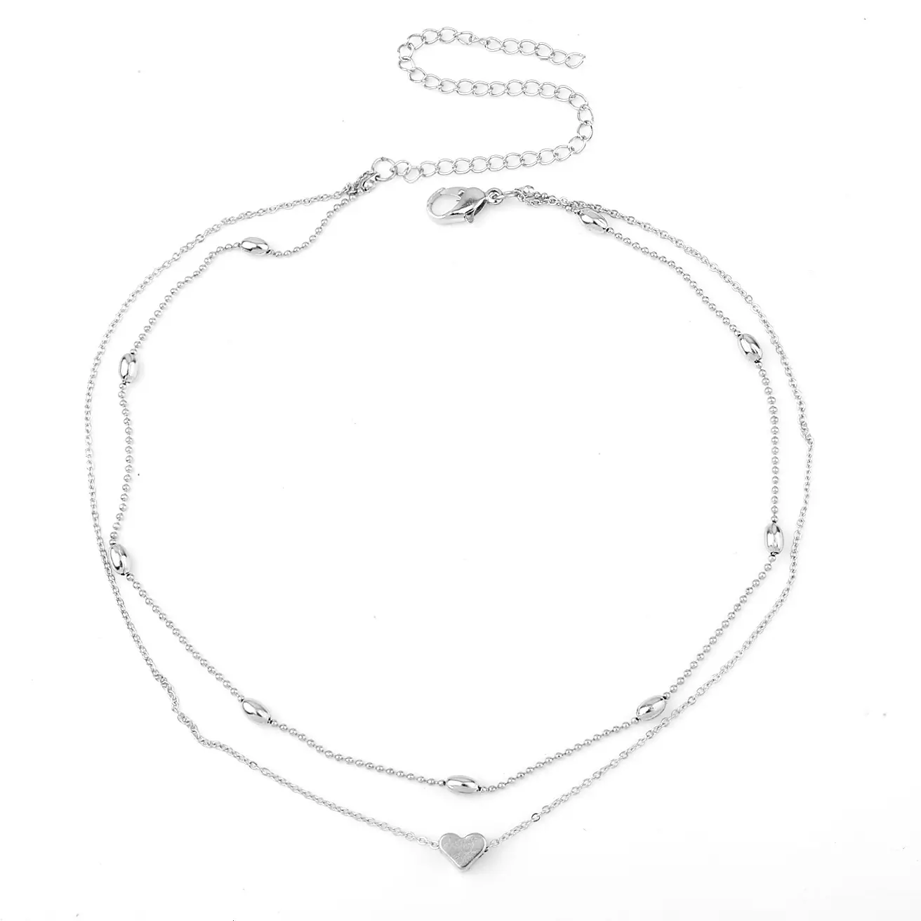 Picture of Copper peach heart multi-layer simple necklace for women fashion