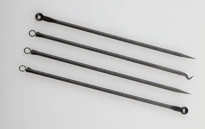 Picture of 4 pcs/set Carbon steel rose gold acne needle four-piece acne needle blackhead tool