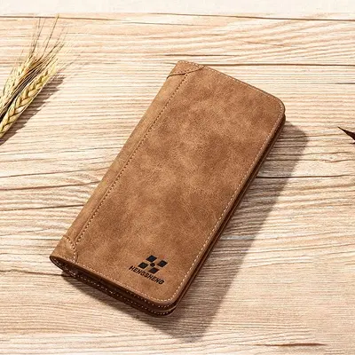 Picture of Hengsheng Long Men'S Wallet Retro Casual Brand Wallet Korean Clutch Large Capacity Frosted Card Holder Mobile Holder Men'S Long Wallet - Wallet For Men