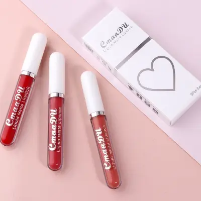 Picture of CmaaDu 3 Pcs/set liquid matte non-stick cup waterproof lipstick set