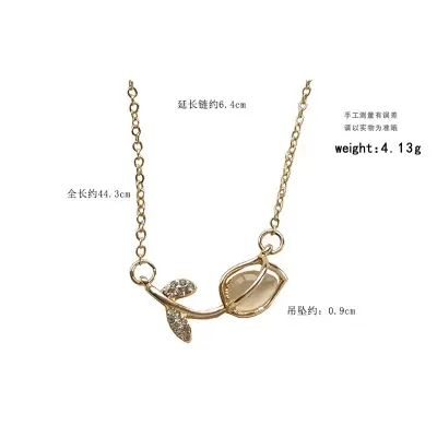 Picture of Lock bone chain creative rose pendant necklace resin water drill necklace ear ring set