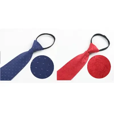 Picture of Men's Business Lazy polyester zipper neckties zip neck ties for men- One Piece