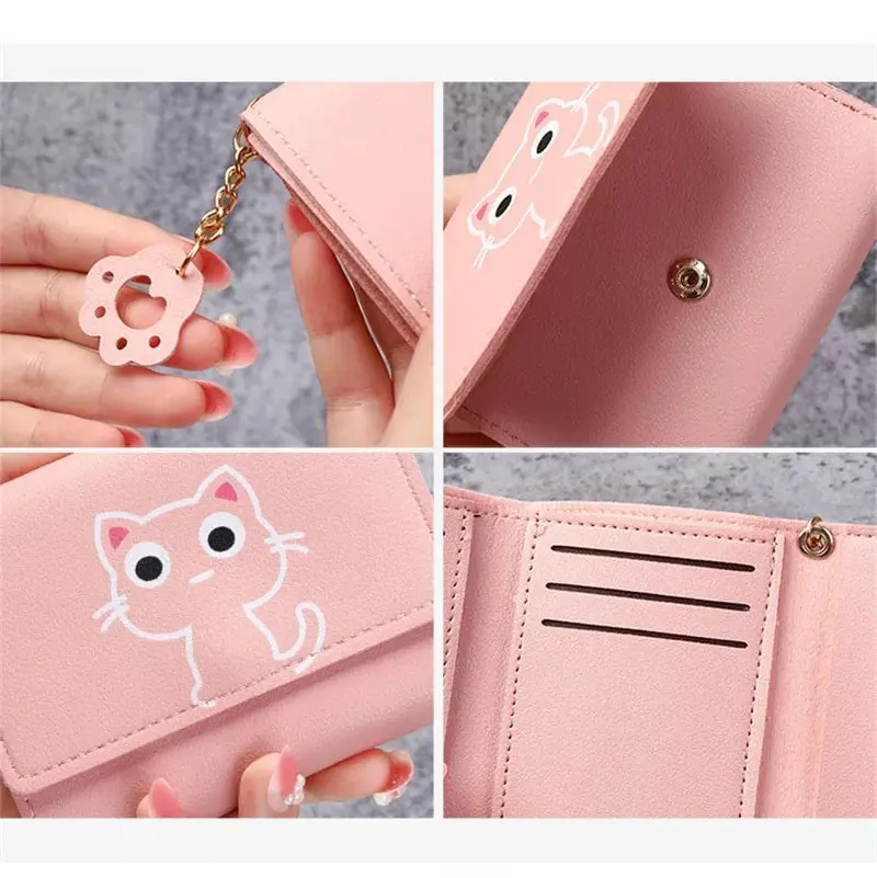 Picture of PU Leather Korean Style Cartoon Leisure Mini Wallet Cute Mini Purse Wallet