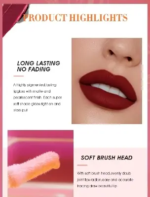 Picture of IMAGIC Parfect Liquid Matte Lip Gloss Lipstick- 7ml